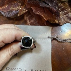 David Yurman Chatelaine Ring Black Onyx With Diamonds